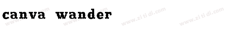 canva wander字体转换